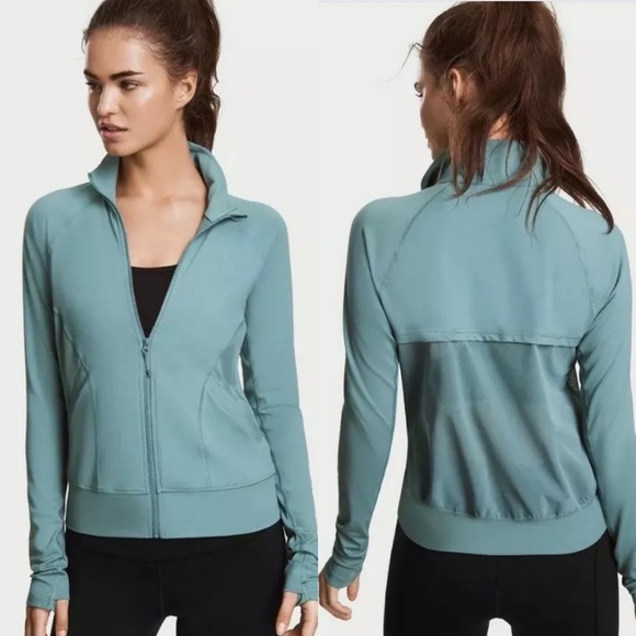 VS Victoria Sport Full Zip Track Jacket In Aqua - Picture 2 of 8